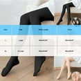 thumbnail image 3 of JGGSPWM Women's Ultra Soft Solid Color Elastic Waist Anti-Snag Pantyhose Leggings Stockings, Opaque, Full Foot, Tights Black L, 3 of 6