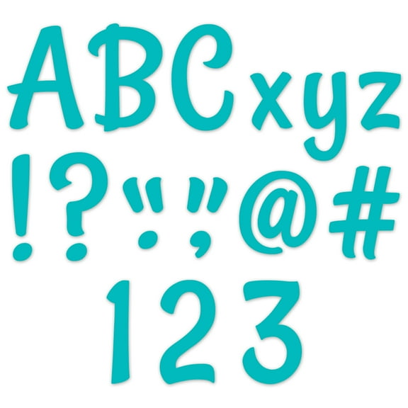 Creative Teaching Press Stylish Turquoise 4" Designer Letters, 235/Pack