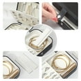 thumbnail image 6 of Casegrace Portable Jewelry Box for Women Girls Double Layer Display Storage Organizer Earrings Ring Necklace Leather Travel Jewelry Case, 6 of 7