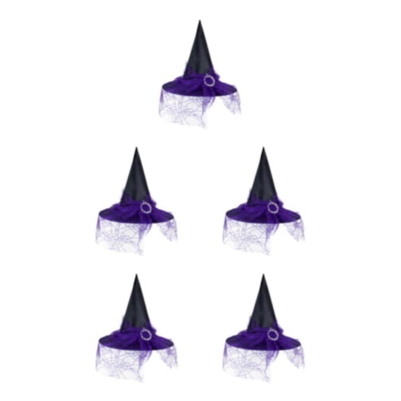 Advancent Sombreros de brujas para adultos - Accesorios de fiesta elegantes y resistentes para Halloween Sombrero de fiesta de cosplay de Type2 NO2
