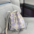 thumbnail image 1 of Sac Seau Motif Géométrique Colorblock Simple, Sac de Rangement Classique à Cordon, Sac à Main Léger, 1 of 6