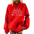thumbnail image 2 of ICHUANYI Clearance Women's Christmas Print Long Sleeve Pocket Casual Hooded Sweatshirts Pullover Shirt Blouse ICHUANYI "ICHUANYI", 2 of 5