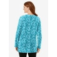 thumbnail image 2 of Woman Within Plus Size Perfect Printed Long-Sleeve Crewneck Tunic, 2 of 4