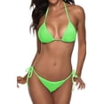 thumbnail image 1 of Women Two Piece Swimsuit Sexy Swimwear Halter String Triangle Bikini Sets, 1 of 8