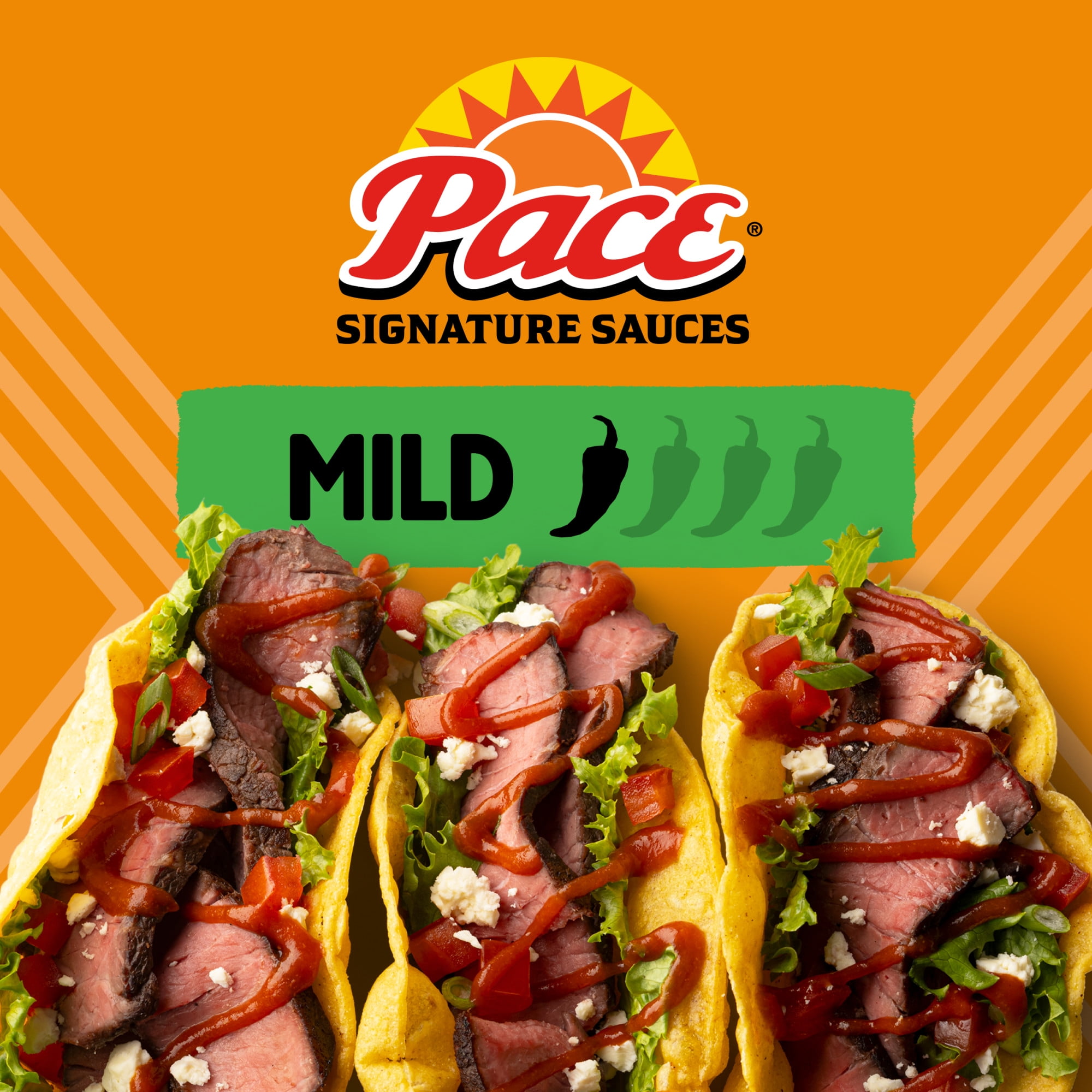 (3 pack) Pace Classic Taco Signature Sauce, 10.8 oz Bottle
