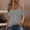 Gray, variant on Plus Size Womens Tops Short Sleeve V-Neck Blouses Solid Cold Shoulder Green Trendy Shirts Tops for Ladies
