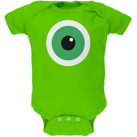 Monster Cyclops Eye Costume Soft Baby One Piece Key Lime 3-6