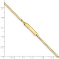 thumbnail image 3 of Real 14kt Yellow Gold Curb Link ID Chain Bracelet; 8 inch; Lobster Clasp; for Adults and Teens; for Women and Men, 3 of 4