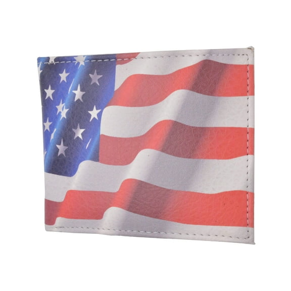 Men's Genuine Leather Bifold Multi Card ID Center Flap Wallet with Graphics 1246