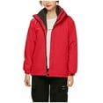 thumbnail image 2 of Great Gifts for Less Mountain Ski Jacket Waterproof Fleece Liner Snow Coat Warm Winter Windproof Hooded Raincoat Women And Men's Three In Detachable Outdoor Mountaineering Suit And Ski Suit Red XL, 2 of 9