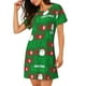 thumbnail image 2 of Disketp Cute Santa para Camisón Corto de Manga Corta para Mujeres, Camisón Cómodo con Escote Redondo, Bonito y Confortable, 2 of 6