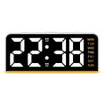 thumbnail image 1 of New Digital LED Alarm Clock Desktop Table Clock Night Light with Time Temperature Display Backlight Snooze Clock Modern Decor, 1 of 7