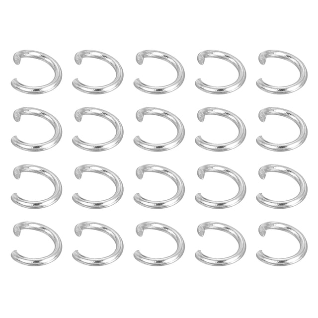 Unique Bargains 500Pcs Open Jump Rings, 4mm Stainless Steel O Rings, Split Rings Circle Clasp Connecting Rings, Silver
