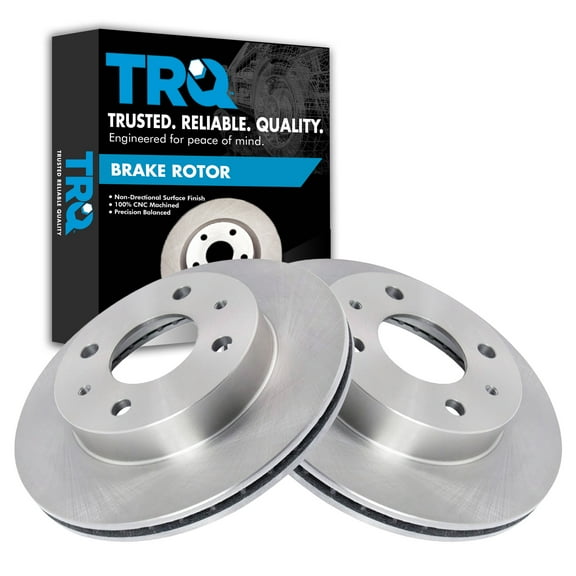 TRQ Front Brake Rotors Set Vented Fits Select 1995-1997 Nissan 200SX 1995-1999 Sentra