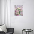 thumbnail image 3 of Abstract Wildflower Painting 12X16Inch Framed Pink Flower Canvas Wall Art, Floral Poster for Bedroom, Living Room or Bathroom. Colorful Botanical Pictures to Enliven Your Space, 3 of 7