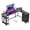 Black, variant on GALAXHERO L Shaped Gaming Desk with Drawers and Storage, L Shaped Desk with LED Lights, PC Desk with Monitor Stand, Corner Desk for Home Office (Rustic Brown, Power Outlets, 60 Inch)