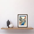 thumbnail image 2 of Basket Ferry Hida Province Utagawa Hiroshige Japanese Woodblock Classic Collection Artwork Framed Wall Art Print A4, 2 of 4