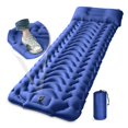 thumbnail image 1 of LEEYNEER Sleeping Pad  Extra Thickness 4 Inch Inflatable Camping Sleeping Mat with Pillow Built-in Foot Press  Compact Ultralight Camping Air Mattress for Backpacking  Hiking  Tent, 1 of 5