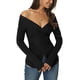 thumbnail image 4 of INSPIRAR CHIC Suéter Casual de Manga Larga con Cuello en V para Mujeres Otoño Invierno S Negro, 4 of 7