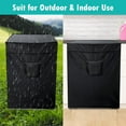 thumbnail image 6 of NANAhuang Black Chest Freezer Cover, Waterproof Freezer Cover 25Lx23Wx34H Compact for 3.5 Cubic Feet Chest Freezer Full Cover Deep Freezer Cover with Top Cover for Open, Zipper Pocket, Strap, 6 of 7