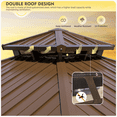 thumbnail image 3 of Hommow 10' X 10' Hardtop Gazebo Aluminum Frame Gazebo with Galvanized Steel Double Roof, 3 of 7