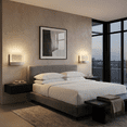 thumbnail image 6 of Vivio Lighting Calabria Contemporary Dimmable Integrated LED Brushed Nickel Wall Sconce, 6 of 7