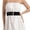 Black, variant on Sparkling Broadband Women'S Metal Buckle Shining Belt Belt Silver One Size