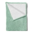 thumbnail image 2 of Abstract Soft Flannel Fleece Throw Blanket, Repetitive Design Geometric Points Lines Braided Look Pattern, Cozy Plush for Indoor and Outdoor Use, 70" x 90", Almond Green and Mint Green, by Ambesonne, 2 of 5