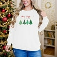 thumbnail image 7 of Ailaofu Christmas Sweatshirts Women Tis The Season Xmas Shirt Christmas Tree Graphics Tees Holiday Long Sleeve Pullover Tops, 7 of 7