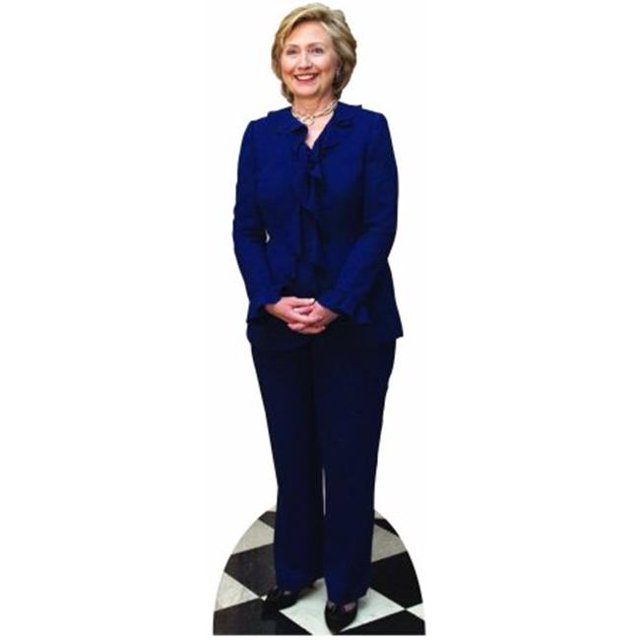 Star Cutouts SC2017 Hillary Clinton avec Microphone Découpe en Carton, Noir