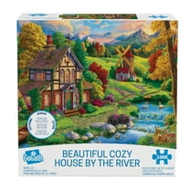 Goliath Image World Beautiful Cozy House by the River 1000pc Puzzle