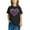 Black, variant on Kid Short Sleeve Sweatshirt Girls T-Shirts Printed Round Neck Blouses T Shirt Top Blue Size 5 Years