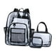 thumbnail image 4 of Mochila transparente de PVC Mochila resistente con correa ajustable Mochilas escolares para negro Yuyangstore Paquete de mochila, 4 of 8