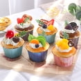 thumbnail image 2 of 2Pcs Simulation Cake Vibrant Color Waterproof Faux Leather Faux Fruit Cupcake Model Toy Artificial Food Party Supplies, 2 of 8