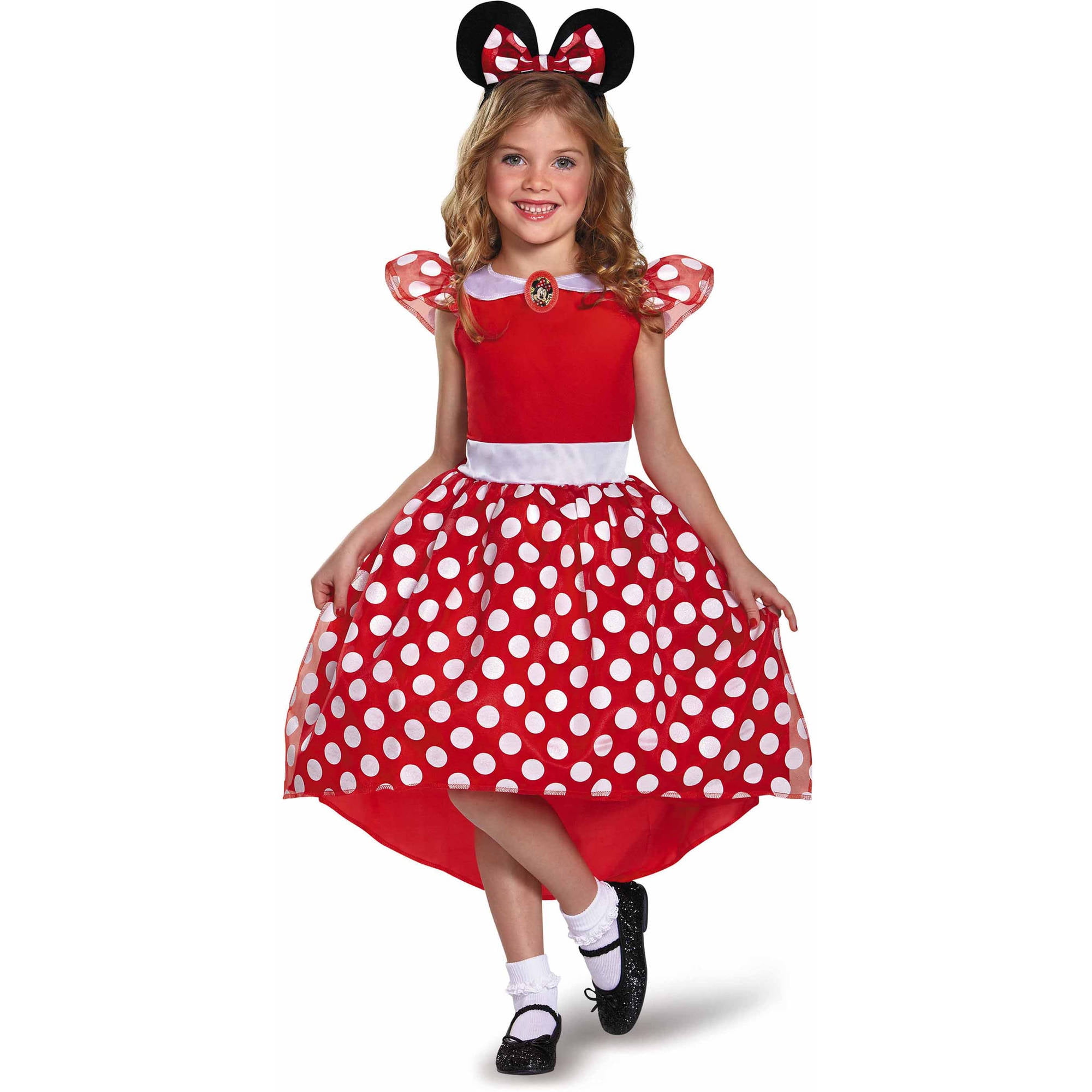 Red Minnie Mouse Basic Plus Child Halloween Costume - Walmart.com