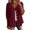 Wine, variant on Dursoulink 3/4 Sleeve Cardigans for Women V Neck Embroidered Linen Shirts with Loose Casual Summer Design