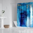 thumbnail image 4 of Ensemble de Rideau de Douche avec Doublure à Boutons-Pression, Style Peinture Multicolore Bleu (2) Rideaux de Douche Doublure de Douche Imperméable, Rideaux de Salle de Bain Décoratifs en Polyester, 72x72 Pouces, 4 of 4