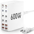 thumbnail image 1 of Estación de carga USB SAIPKYGS Cargador USB C de 600 W y 12 puertos, 1 of 6