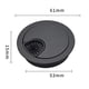 thumbnail image 3 of 1pc Cable Hole Cover For Desk Metal Grommet Table Cable Tidy Wire Hole Cover Chrome Brush 50/53/60mm Detachable Precise Buckle, 3 of 8