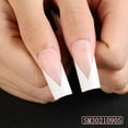 thumbnail image 2 of Fofosbeauty 24 Pcs French White Extra Long Press on Nails Coffin Long, Fake Nails Glue on Nails,Glossy Pink False Nails with Glue, Acrylic Nails for Women and Girls, 2 of 7
