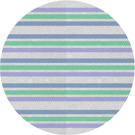 Ahgly Company Indoor Round Patterned Pale Blue PAT1735X Area Rugs, 6' Round