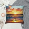 thumbnail image 2 of Chilfamy Sunset Surfboard Sun Fashion Style Dirt-Resistant Throw Pillow Covers for Couch Sofa Bed Living Room Bedroom Home Decor Summer Pillowcase 1PC 20x20in, 2 of 5