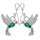 thumbnail image 4 of 1 par de pendientes de colibrí voladores aretes de moda colgan gotas de joyería de oído regalos, 4 of 8