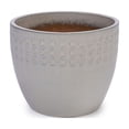 thumbnail image 5 of S-HOME Set of 3  Antique White Ceramic Planters, 15" 12" 9" Modern Flower Pots for Indoor/Outdoor, 5 of 11