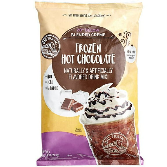 Big Train 20 Below Blended Creme Drink Mix, Frozen Hot Chocolate, 3.5 Pound (Individual)