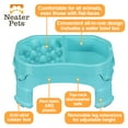 thumbnail image 5 of Neater Pet Brands Raised Neater Slow Feeder Double Diner - Elevated & Adjustable Feeding Height - Improves Digestion, Stops Obesity, and Slows Down Eating, Aquamarine, 5 of 11