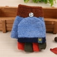 thumbnail image 2 of TAIAOJING Kids Fingerless Gloves Toddler Soft Convertible Flip Top Color Block Gloves Kids Baby Boys Girls Winter Warm Knit Fingerless Mitten, 2 of 4