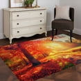 thumbnail image 3 of Fall Thanksgiving Runner Rug 2.7x5 FT, Non Slip Entryway Carpet, Red Orange Sunrise Forest Autumn Washable Soft Floor Carpet Entrance Mat Non-Shedding Throw Rug for Hallway Laundry Room Bedside, 3 of 9