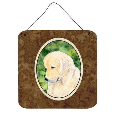 Carolines Treasures SS8757DS66 Golden Retriever Aluminum Metal Wall or Door Hanging Prints, 6 x 6", Multicolor