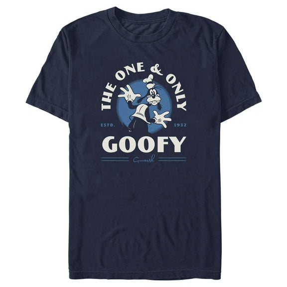Men's Mickey & Friends Goofy The One & Only Graphic Tee Navy Blue X Large